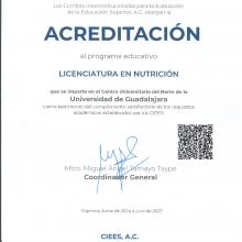 Licenciatura en Nutrición del CUNorte reafirma su calidad educativa con reacreditación nacional