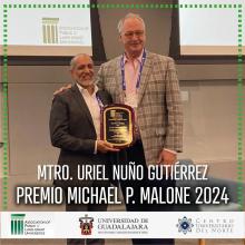 Rector del CUNorte recibe el Premio Malone al Liderazgo Internacional 2024.