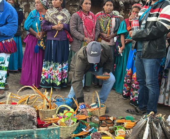 Estudiantes, docentes y autoridades del CUNorte participan en ceremonia wixárika para bendecir sede en Tuxpan de Bolaños