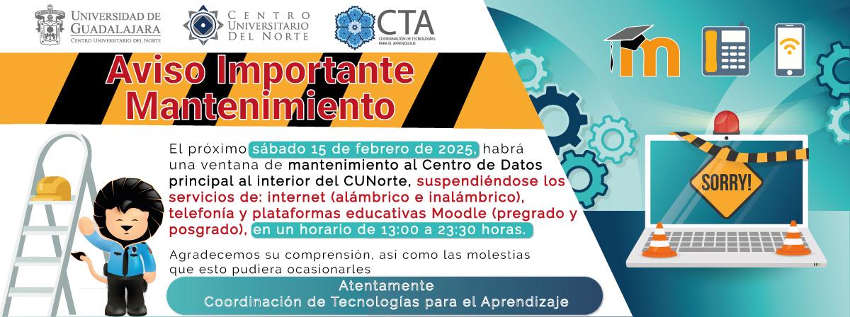 Aviso de Mantenimiento Centro de Datos